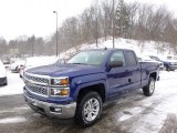 2014 Blue Topaz Metallic Chevrolet Silverado 1500 LT Double Cab 4x4 #90561541