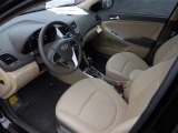 2014 Hyundai Accent GLS 4 Door Beige Interior