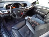 2007 BMW 7 Series 750i Sedan Black Interior