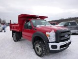 2014 Ford F450 Super Duty XL Regular Cab 4x4 Dump Truck Front 3/4 View