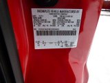 2014 F450 Super Duty Color Code for Vermillion Red - Color Code: F1