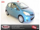 Lagoon Blue Mica Toyota Yaris in 2014