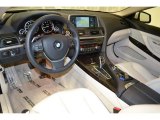 2012 BMW 6 Series 640i Coupe Ivory White Nappa Leather Interior