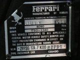 1989 Ferrari Testarossa  Info Tag