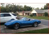 1974 Corvette Medium Blue Chevrolet Corvette Stingray Convertible #90667810