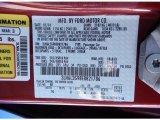 2014 MKZ Color Code for Ruby Red - Color Code: RR