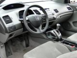 2007 Honda Civic LX Coupe Gray Interior