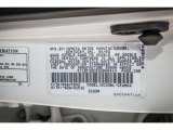 2003 Camry Color Code for Super White - Color Code: 040