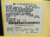 2002 Thunderbird Color Code for Inspiration Yellow - Color Code: C5