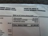 2014 Chevrolet Express 3500 Cargo WT Window Sticker