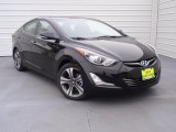 2014 Black Noir Pearl Hyundai Elantra Sport Sedan #91129470