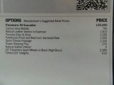 2014 Porsche Panamera 4S Executive Window Sticker