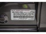 2012 Mitsubishi Lancer Evolution MR Info Tag