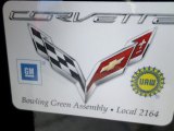 2014 Chevrolet Corvette Stingray Convertible Info Tag