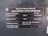 2012 BMW M3 Convertible Info Tag