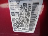 2014 Rogue Select Color Code for Cayenne Red - Color Code: NAH