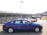 2014 Deep Impact Blue Ford Fusion S #91449092