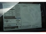 2014 Toyota Prius c Hybrid Four Window Sticker