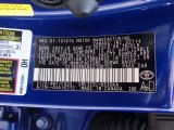 2014 Corolla Color Code for Blue Crush Metallic - Color Code: 8W7