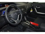 2014 Honda Civic LX Coupe Black Interior