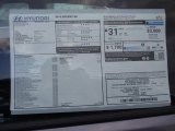 2014 Hyundai Accent SE 5 Door Window Sticker