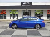 Metallic Blue Nissan Sentra in 2013