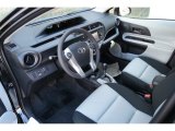 2014 Toyota Prius c Hybrid Three Light Blue Gray/Black Interior