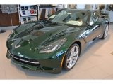 Lime Rock Green Metallic Chevrolet Corvette in 2014