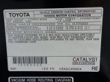 2001 Toyota Celica GT Info Tag