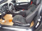 2014 Mercedes-Benz C 250 Coupe Black/Red Stitch w/DINAMICA Inserts Interior