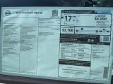 2014 Nissan Frontier Pro-4X Crew Cab 4x4 Window Sticker