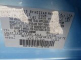 2014 Versa Note Color Code for Morningsky Blue - Color Code: RBE