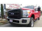 Vermillion Red Ford F250 Super Duty in 2011