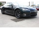 2013 Green Metallic Tesla Model S P85 Performance #92039119