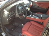 2014 BMW 6 Series 650i Gran Coupe Vermilion Red Interior