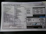 2014 Audi Q7 3.0 TDI quattro S Line Package Window Sticker