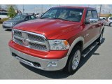 2009 Inferno Red Crystal Pearl Dodge Ram 1500 Laramie Crew Cab 4x4 #92344169