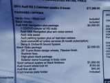 2014 Audi RS 5 Cabriolet quattro Window Sticker