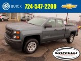2014 Blue Granite Metallic Chevrolet Silverado 1500 WT Double Cab 4x4 #92747301