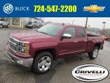 2014 Deep Ruby Metallic Chevrolet Silverado 1500 LTZ Double Cab 4x4 #92747298