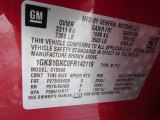 2015 GMC Yukon XL SLE Info Tag