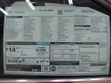 2014 Cadillac CTS -V Sedan Window Sticker