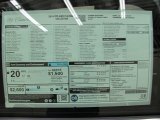2014 Cadillac XTS Platinum AWD Window Sticker