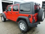 Flame Red Jeep Wrangler Unlimited in 2014