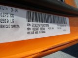 2014 Challenger Color Code for Header Orange - Color Code: PL4