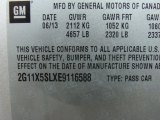 2014 Chevrolet Impala LS Info Tag