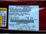 2014 Fusion Color Code for Ruby Red - Color Code: RR