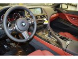 2015 BMW 6 Series 640i Coupe Vermilion Red Interior