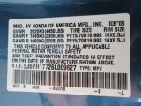 2006 Element Color Code for Atomic Blue Metallic - Color Code: B537M