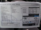 2014 Audi Q7 3.0 TFSI quattro S Line Package Window Sticker